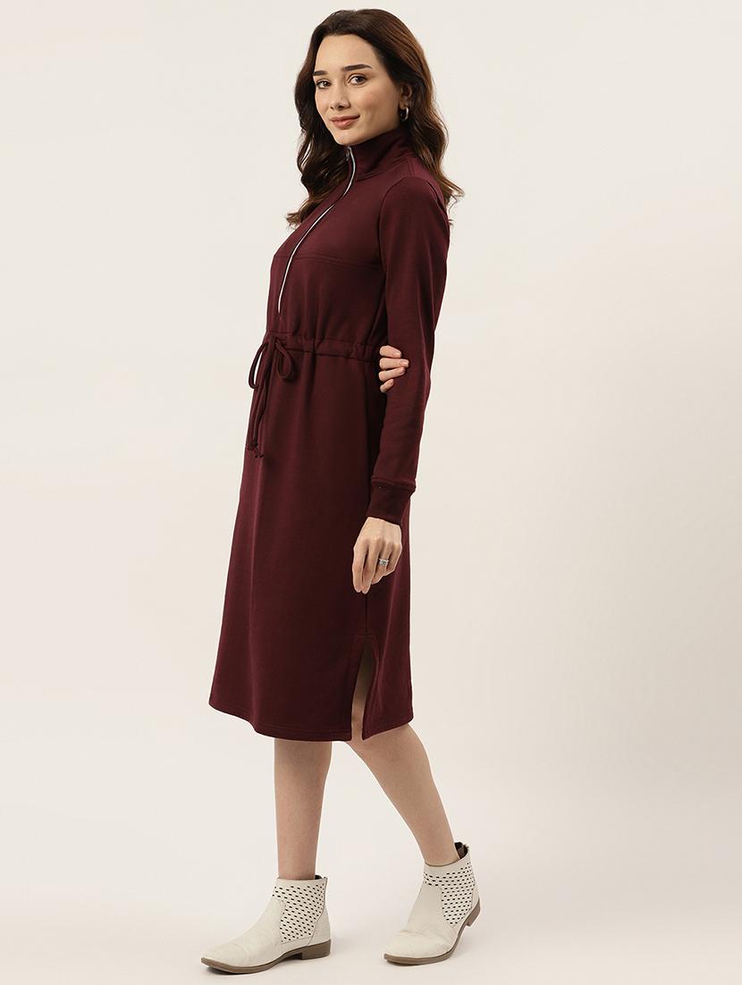 tie front solid straight dress - 18261685 -  Standard Image - 1