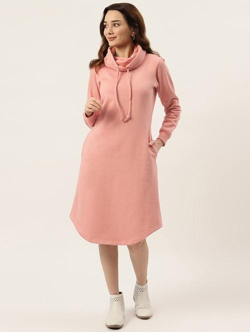 cowl neck solid shift dress - 18261709 - Standard Image - 0