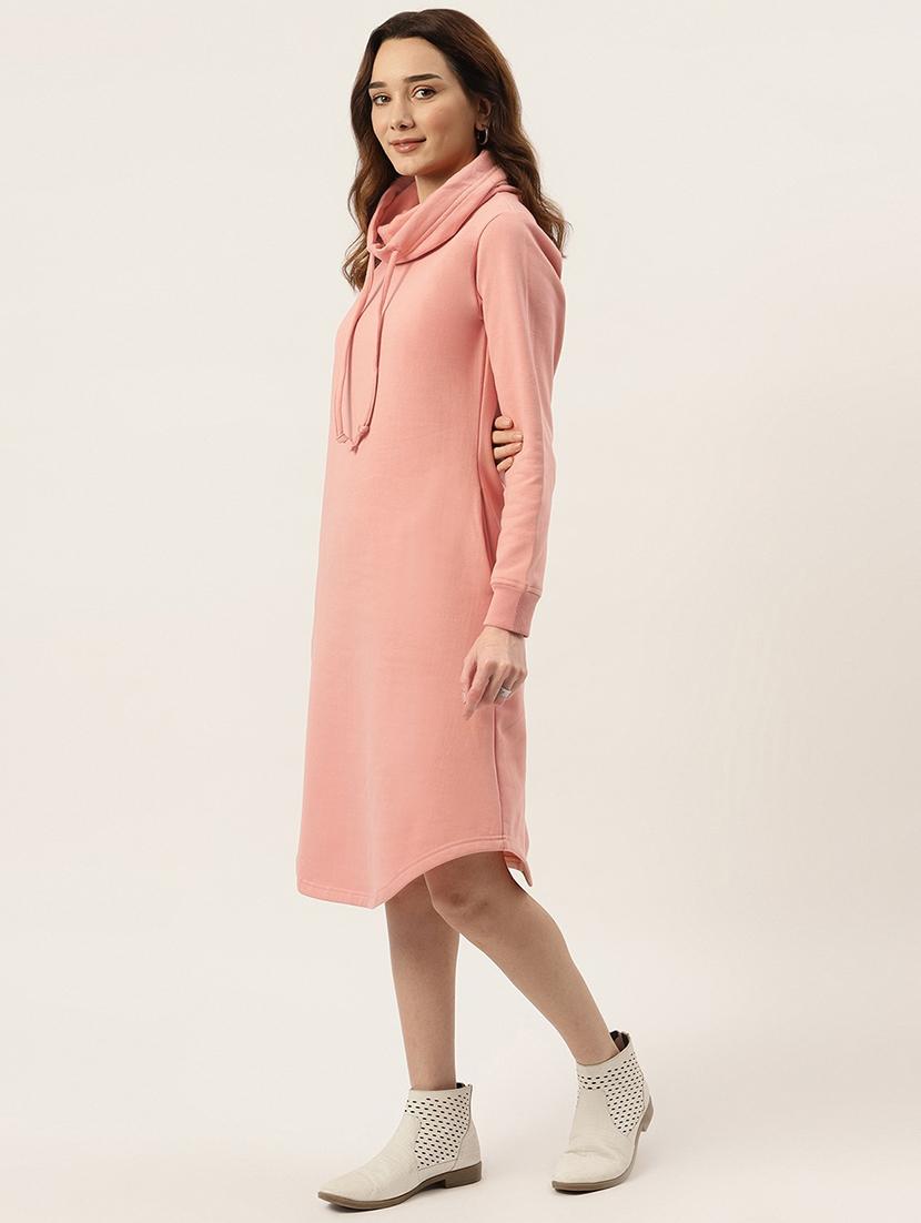 cowl neck solid  shift dress - 18261709 -  Standard Image - 1