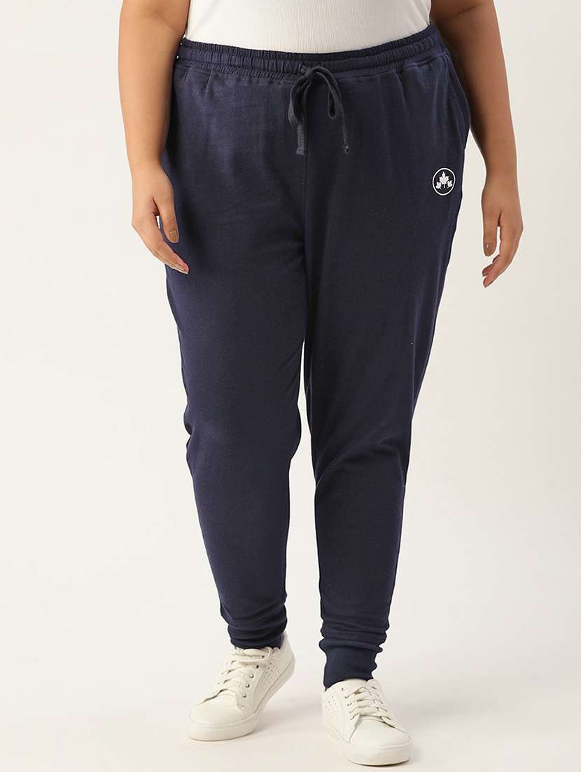 mid rise solid plus track pant
