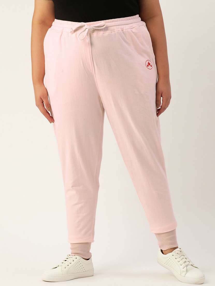 mid rise solid plus track pant