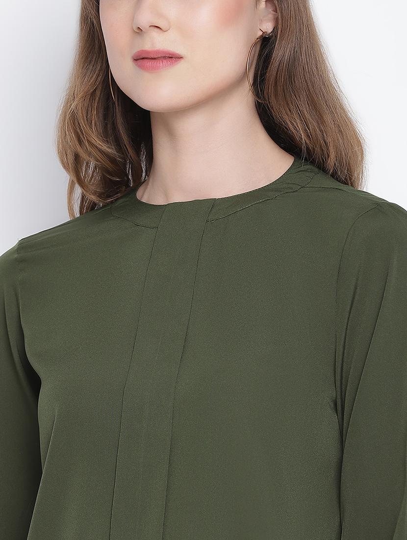 women's straight round neck top - 18262074 - Standard Image - 4