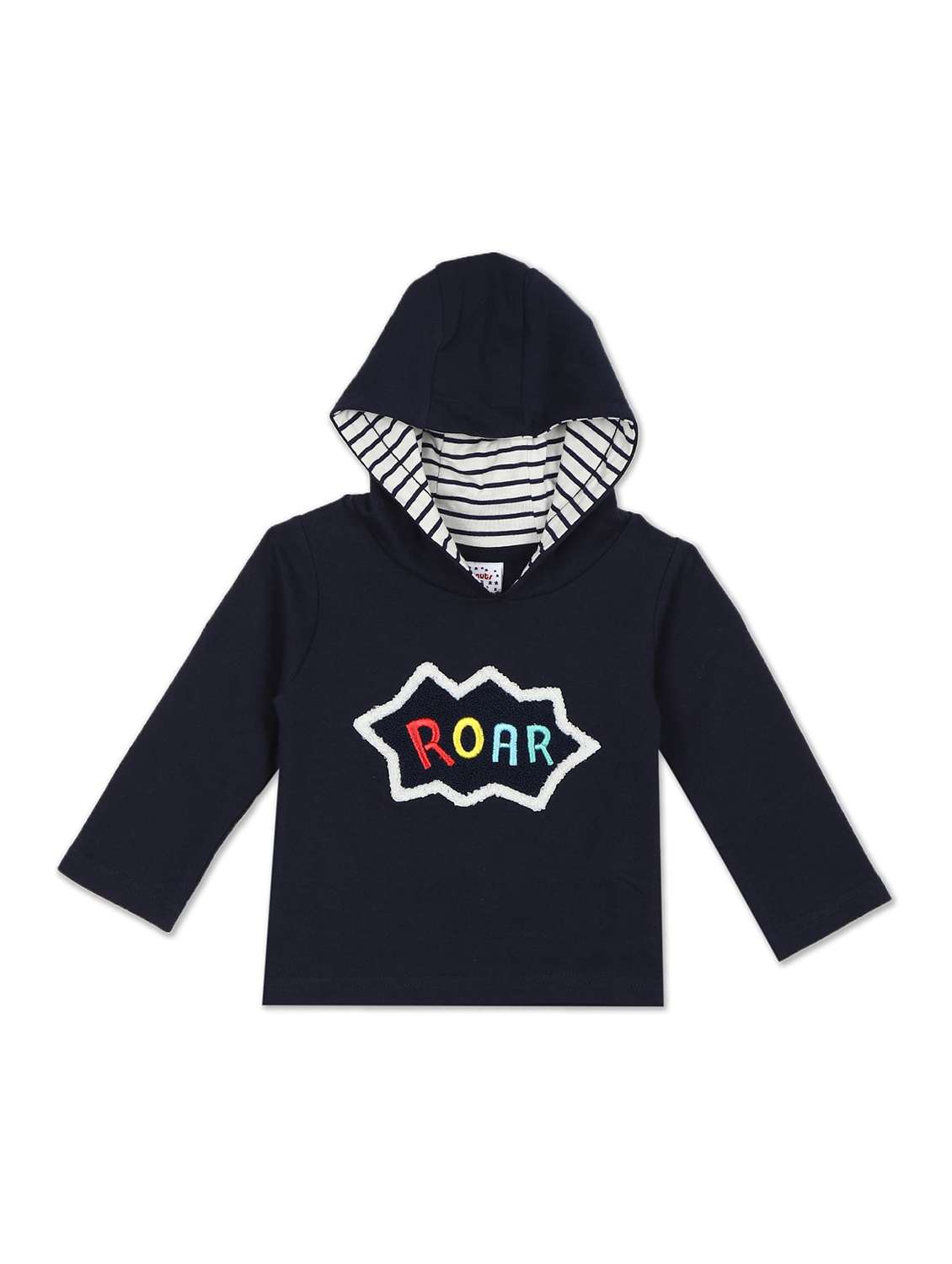 blue hooded sweatshirt