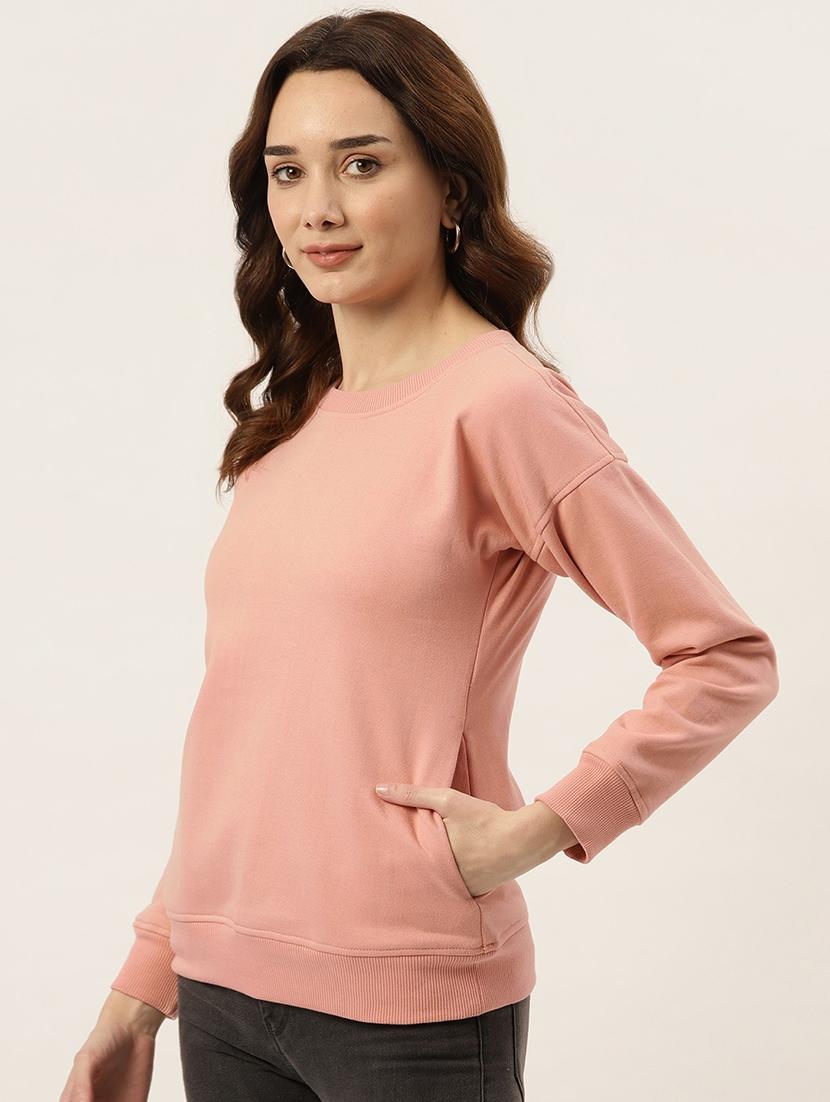 crew neck solid sweatshirt - 18262940 - Standard Image - 1