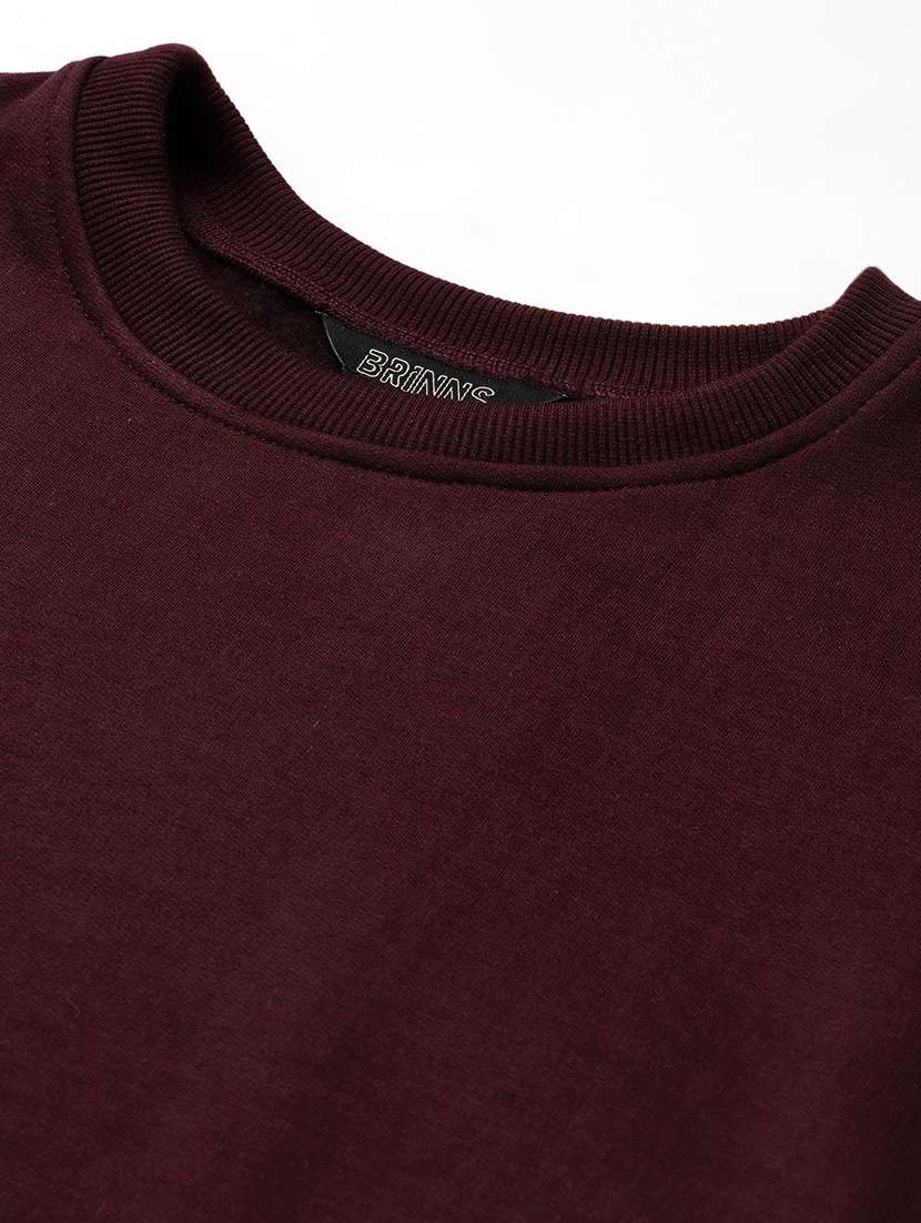 round neck solid sweatshirt - 18262952 -  Standard Image - 4