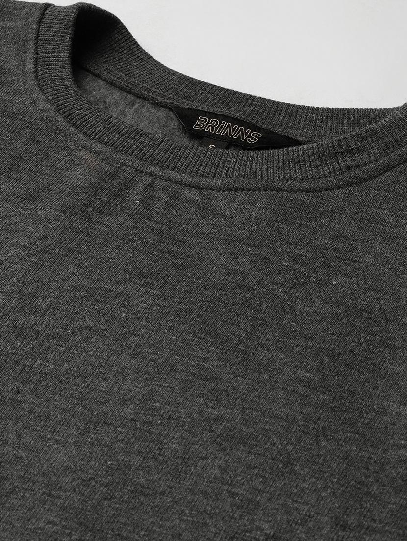 round neck solid sweatshirt - 18262970 - Standard Image - 4