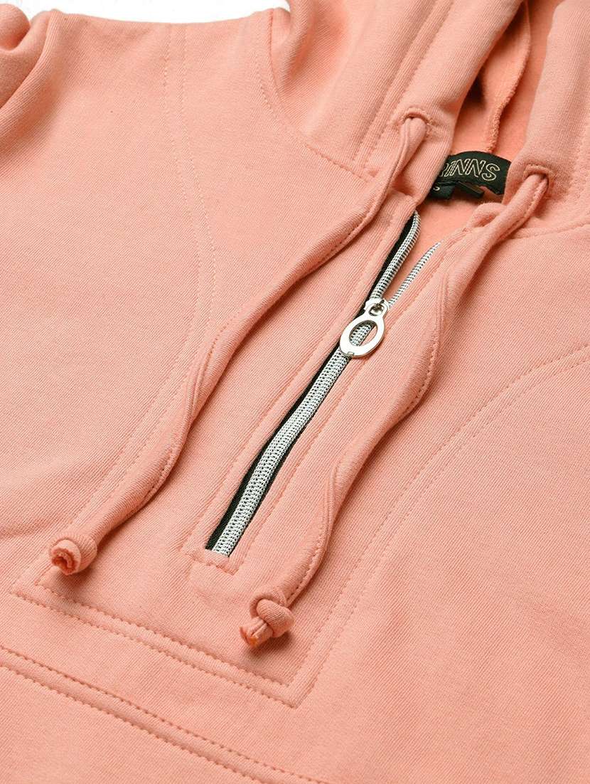 hooded neck solid sweatshirt - 18262976 - Standard Image - 4