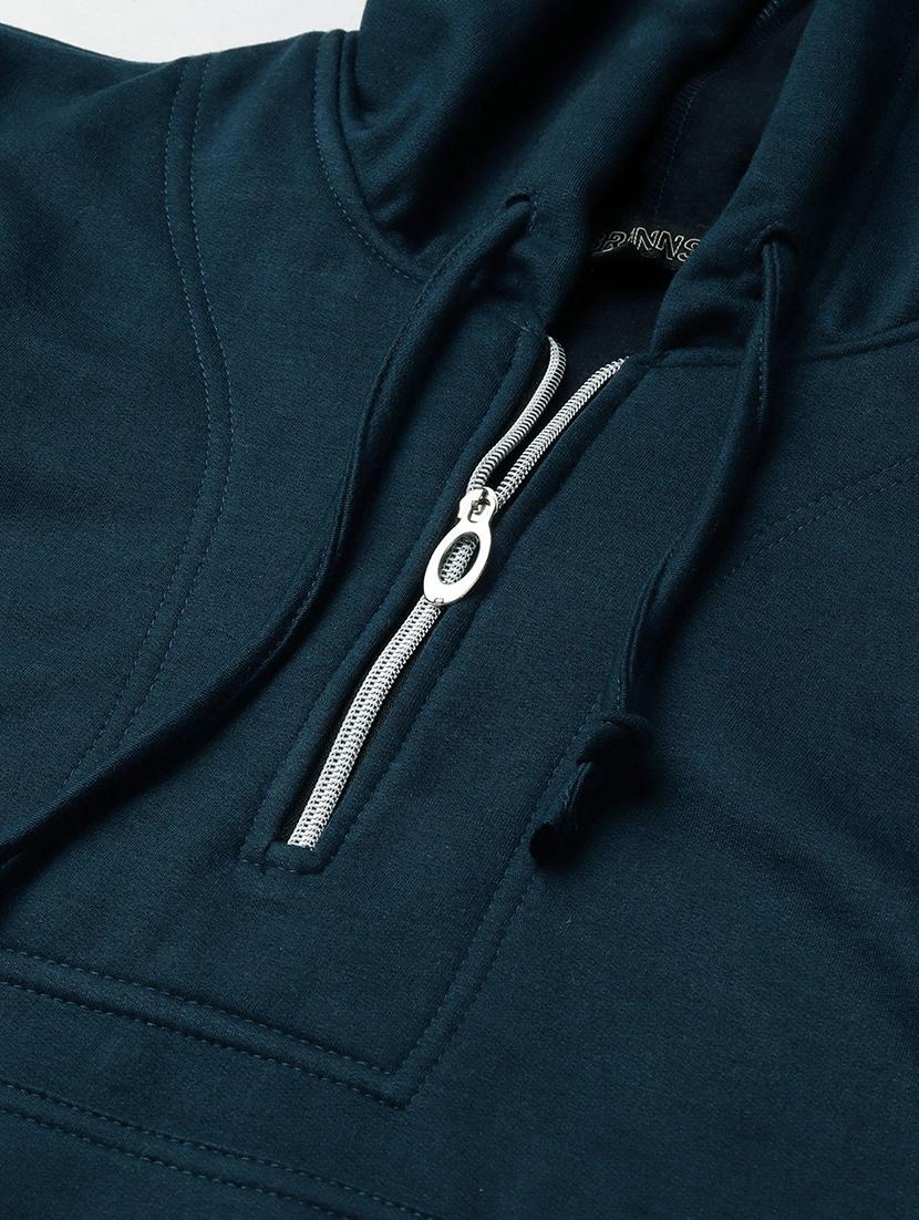 hooded neck solid sweatshirt - 18262982 - Standard Image - 4