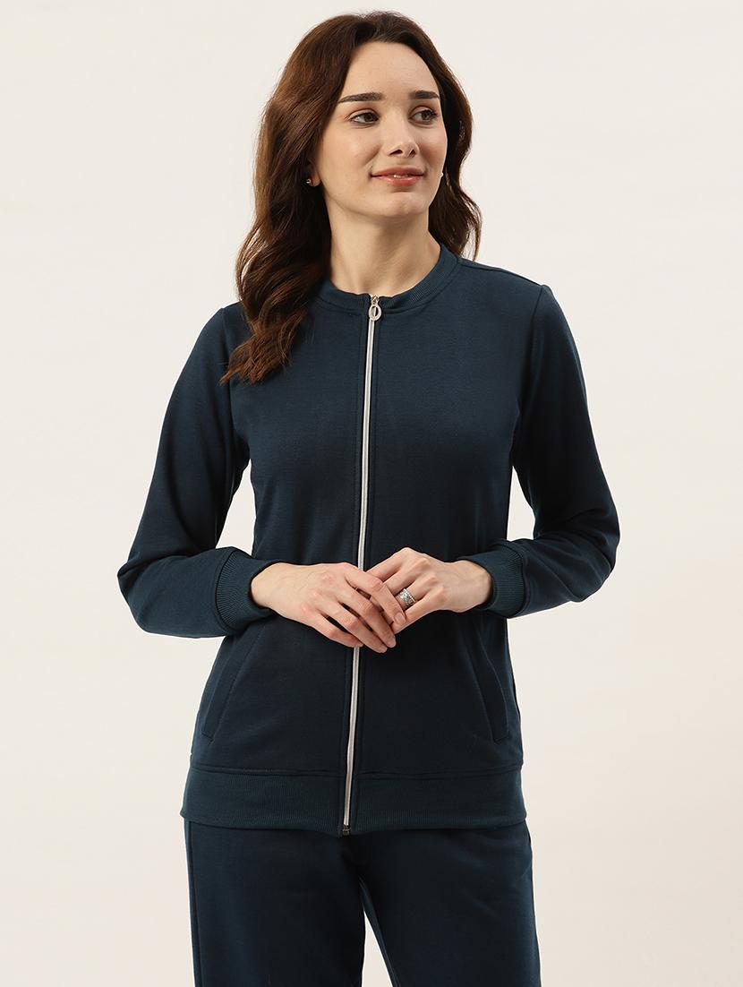 round neck solid regular jacket - 18263125 - Zoom Image - 0