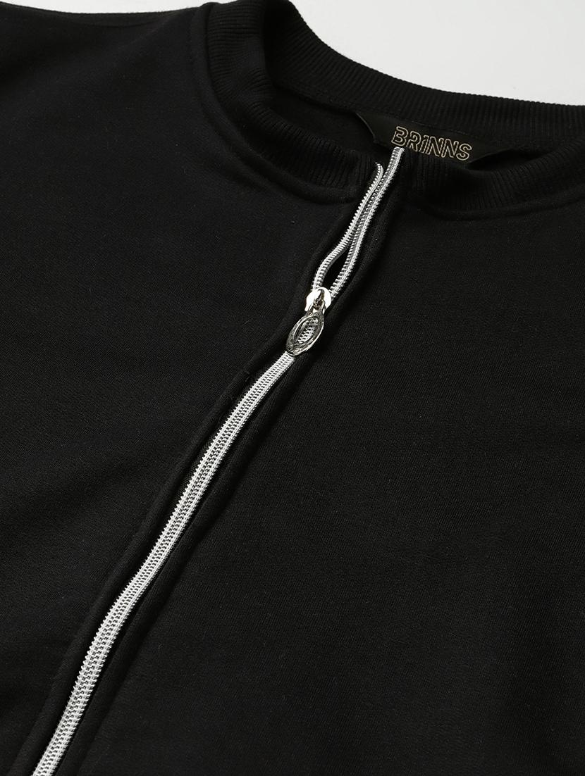 round neck solid regular jacket - 18263131 - Standard Image - 4