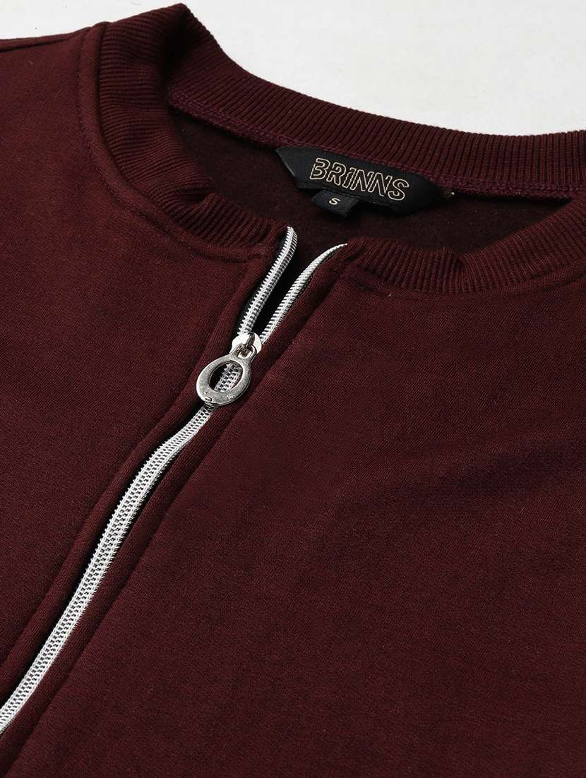 round neck solid regular jacket - 18263170 -  Standard Image - 4