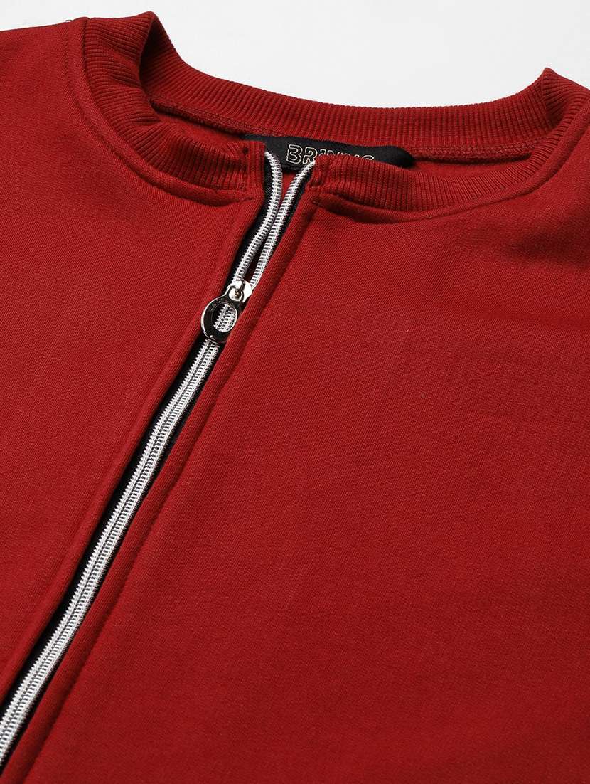 round neck solid regular jacket - 18263176 -  Standard Image - 4