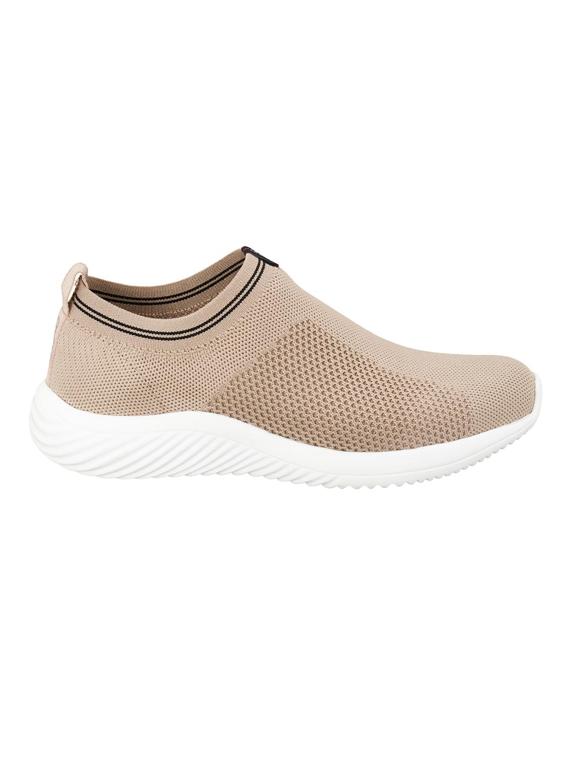 beige fabric slip on sports shoes - 18263579 - Standard Image - 1