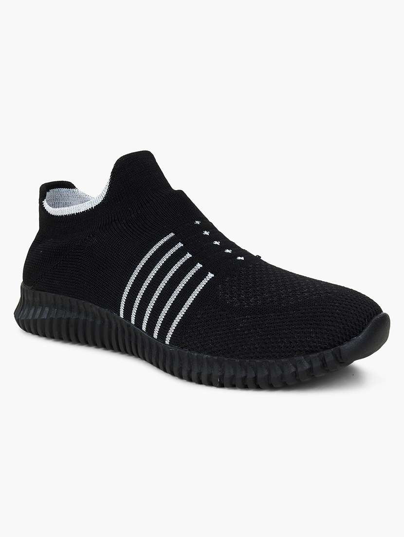 black  lace up sport shoe