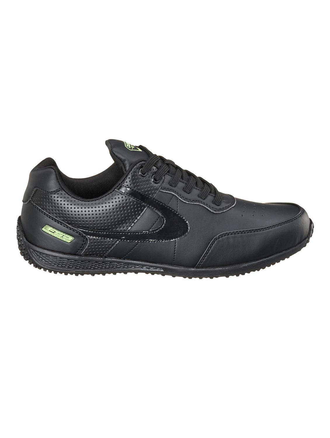 black pu lace up sneakers - 18264097 - Standard Image - 1