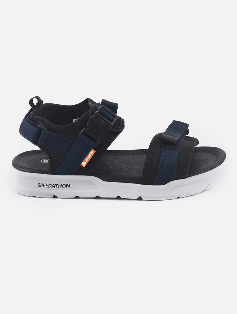 navy synthetic & mesh slip on floaters - 18265593 -  Standard Image - 1