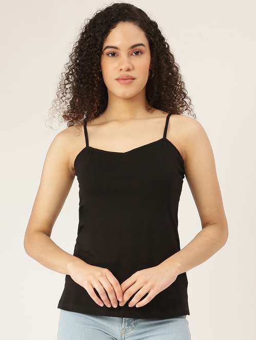 cami neck solid top - 18266440 - Standard Image - 0