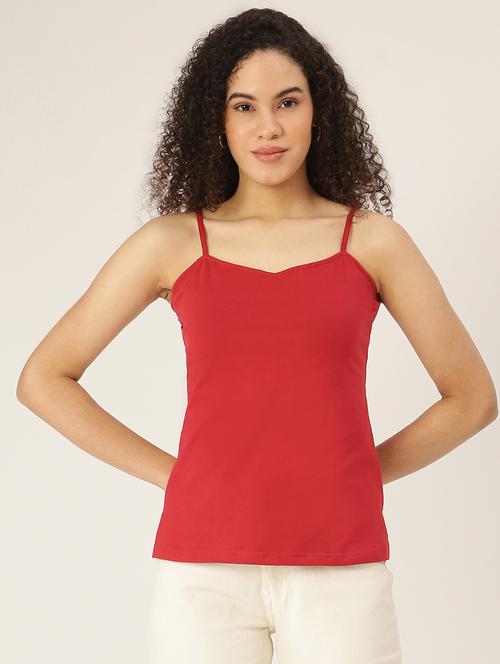 cami neck solid top - 18266446 - Standard Image - 0