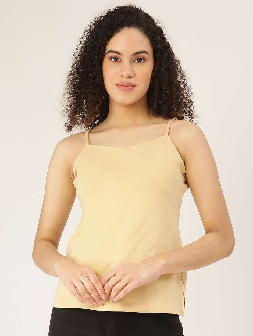 cami neck solid top
