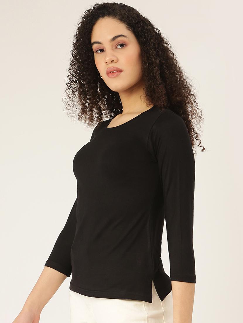 round neck solid tee - 18266504 - Standard Image - 1