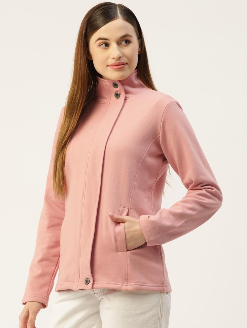 stand collar solid sweatshirt - 18267704 - Standard Image - 1
