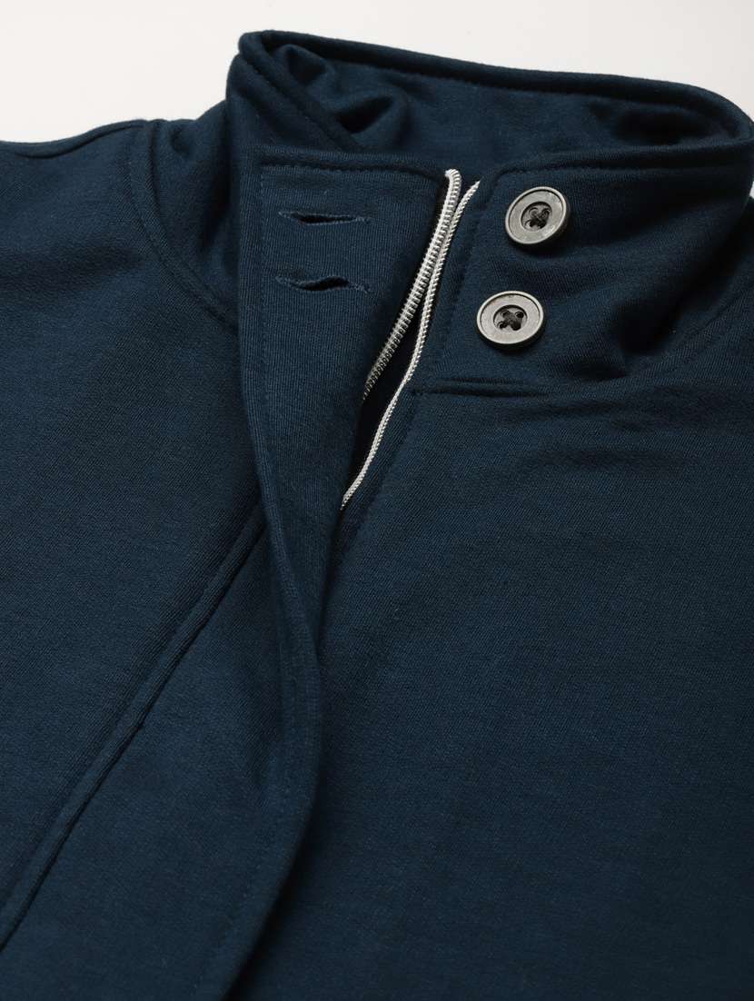 stand collar solid sweatshirt - 18267710 -  Standard Image - 4