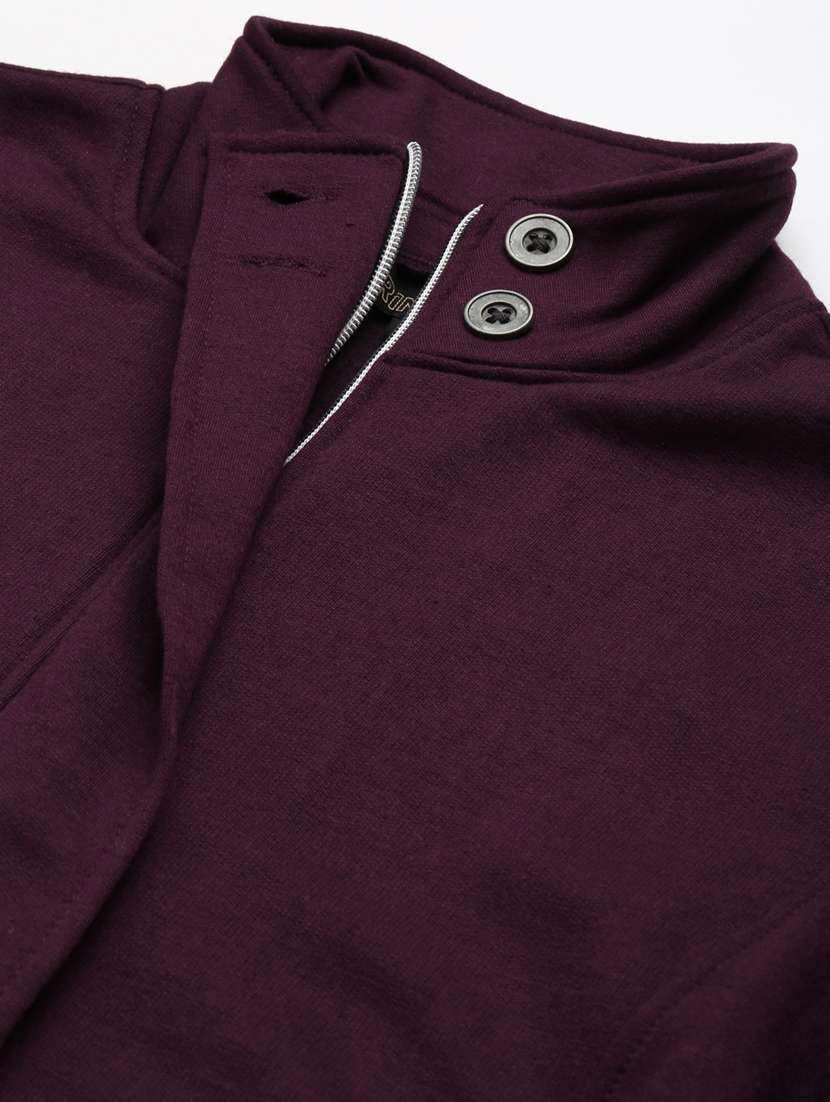 stand collar solid sweatshirt - 18267716 -  Standard Image - 4