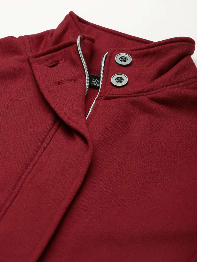 stand collar solid sweatshirt - 18267728 -  Standard Image - 4