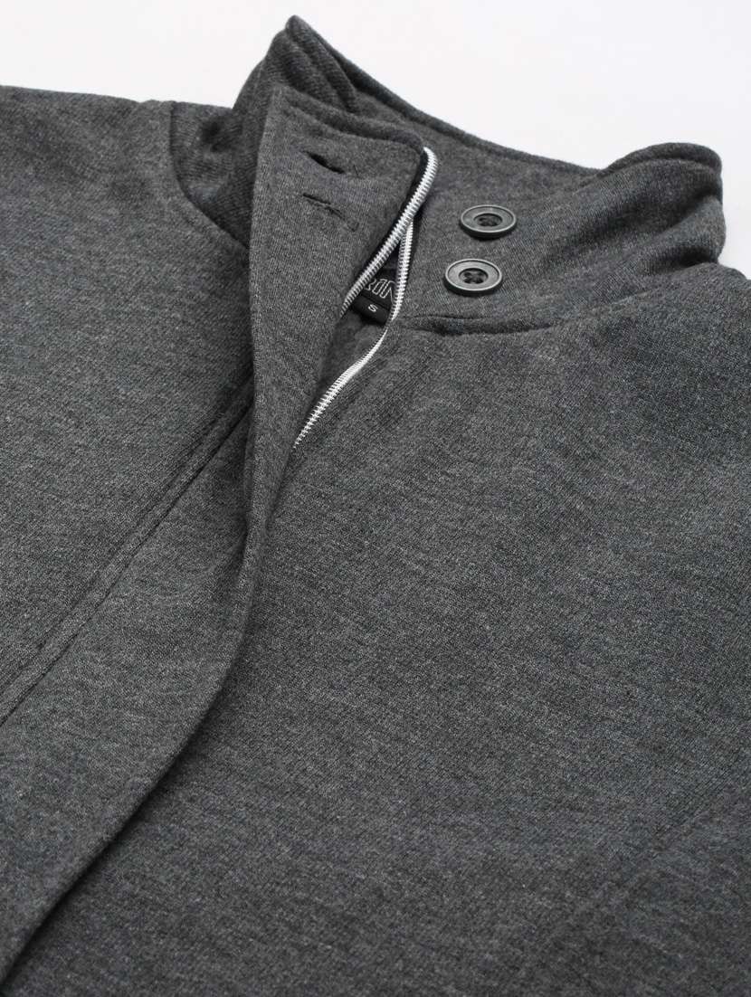 stand collar solid sweatshirt - 18267734 -  Standard Image - 4