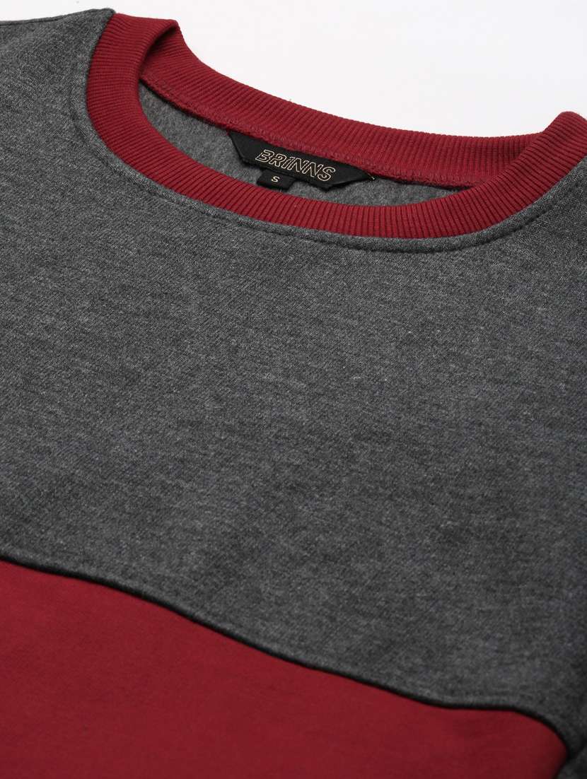 round neck color block sweatshirt - 18267800 -  Standard Image - 4