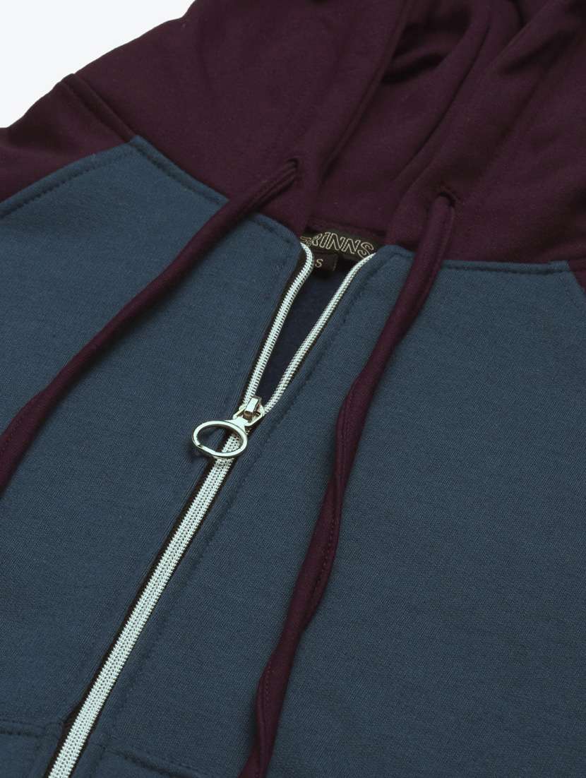 hooded neck color block sweatshirt - 18267818 -  Standard Image - 4