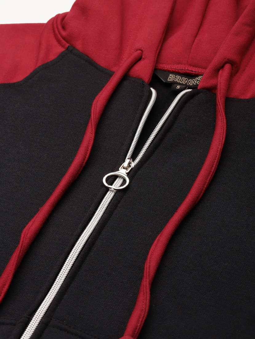 hooded neck color block sweatshirt - 18267830 -  Standard Image - 4