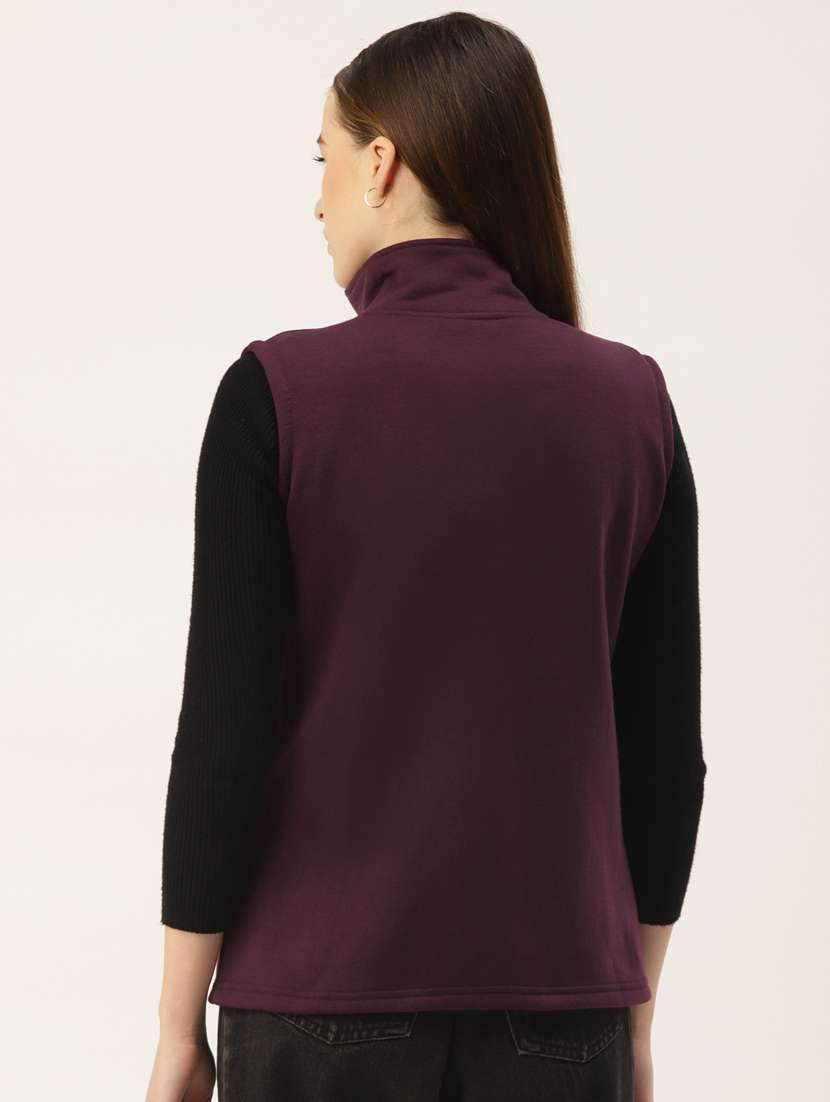 sleeveless solid regular jacket - 18267860 - Standard Image - 1