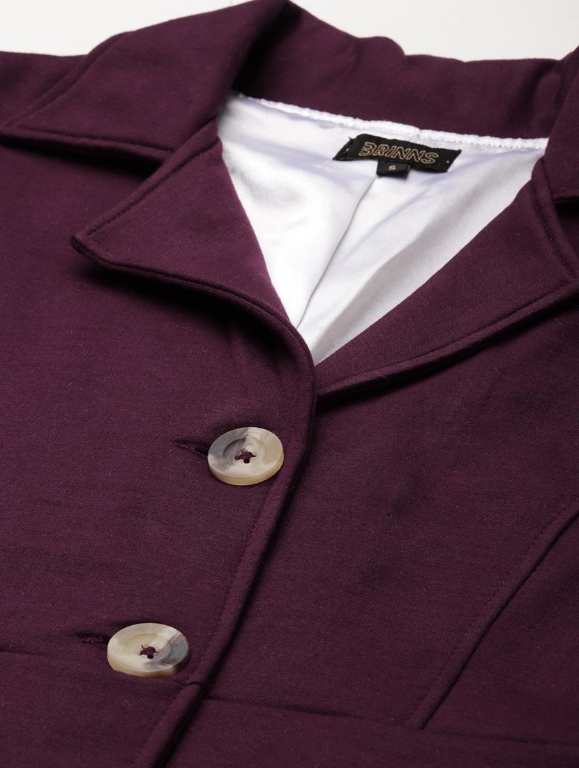 lapel neck solid regular coat - 18267896 - Standard Image - 4