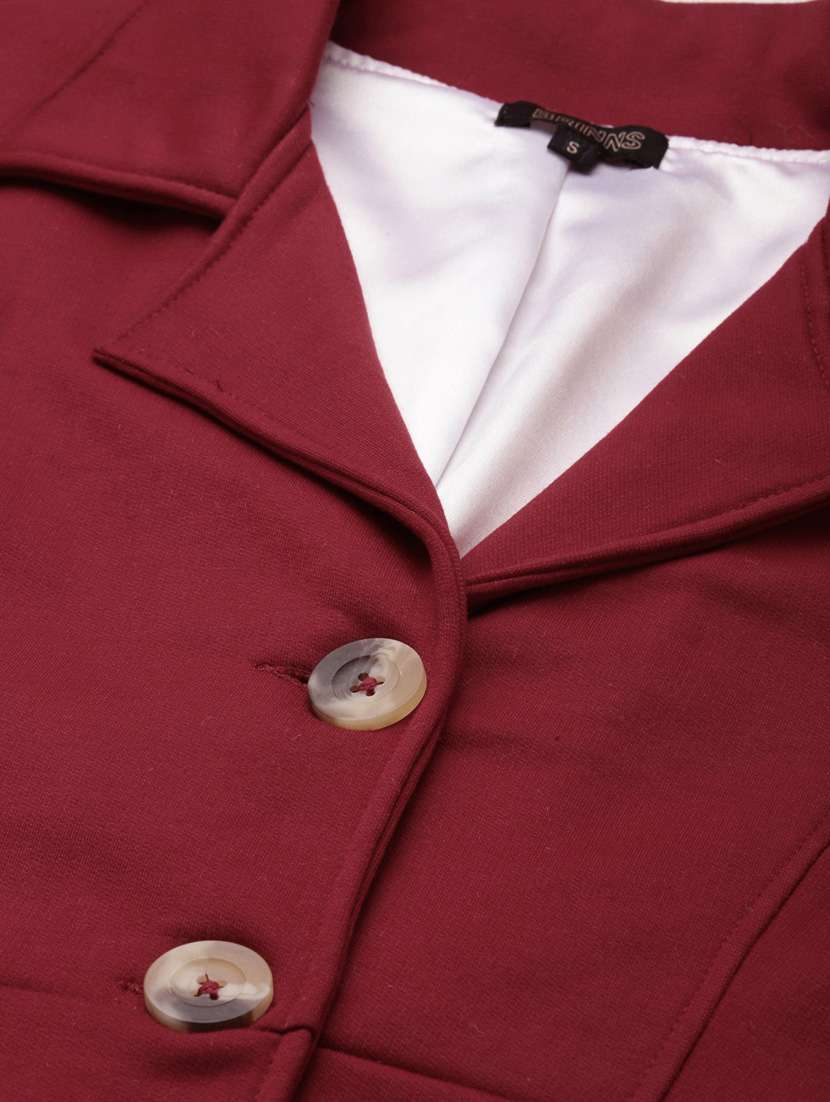 lapel neck solid regular coat - 18267908 - Standard Image - 4