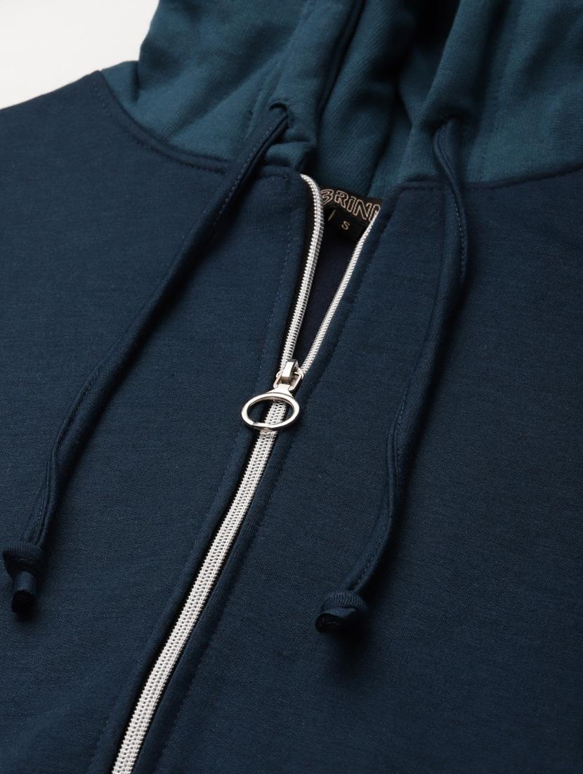 long sleeve solid hooded jacket - 18267926 - Standard Image - 4
