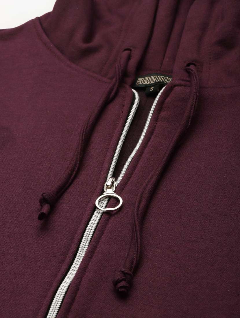 long sleeve solid hooded jacket - 18267932 -  Standard Image - 4