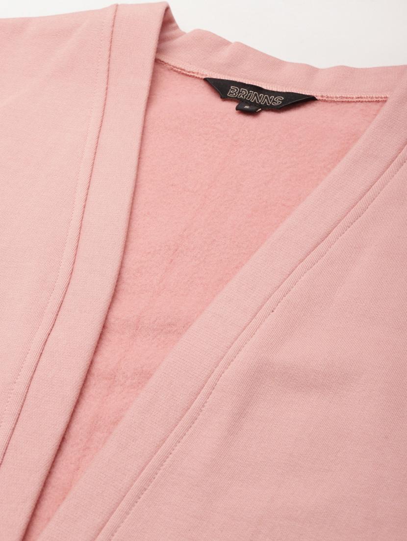 long sleeve solid cardigan - 18267956 - Standard Image - 4