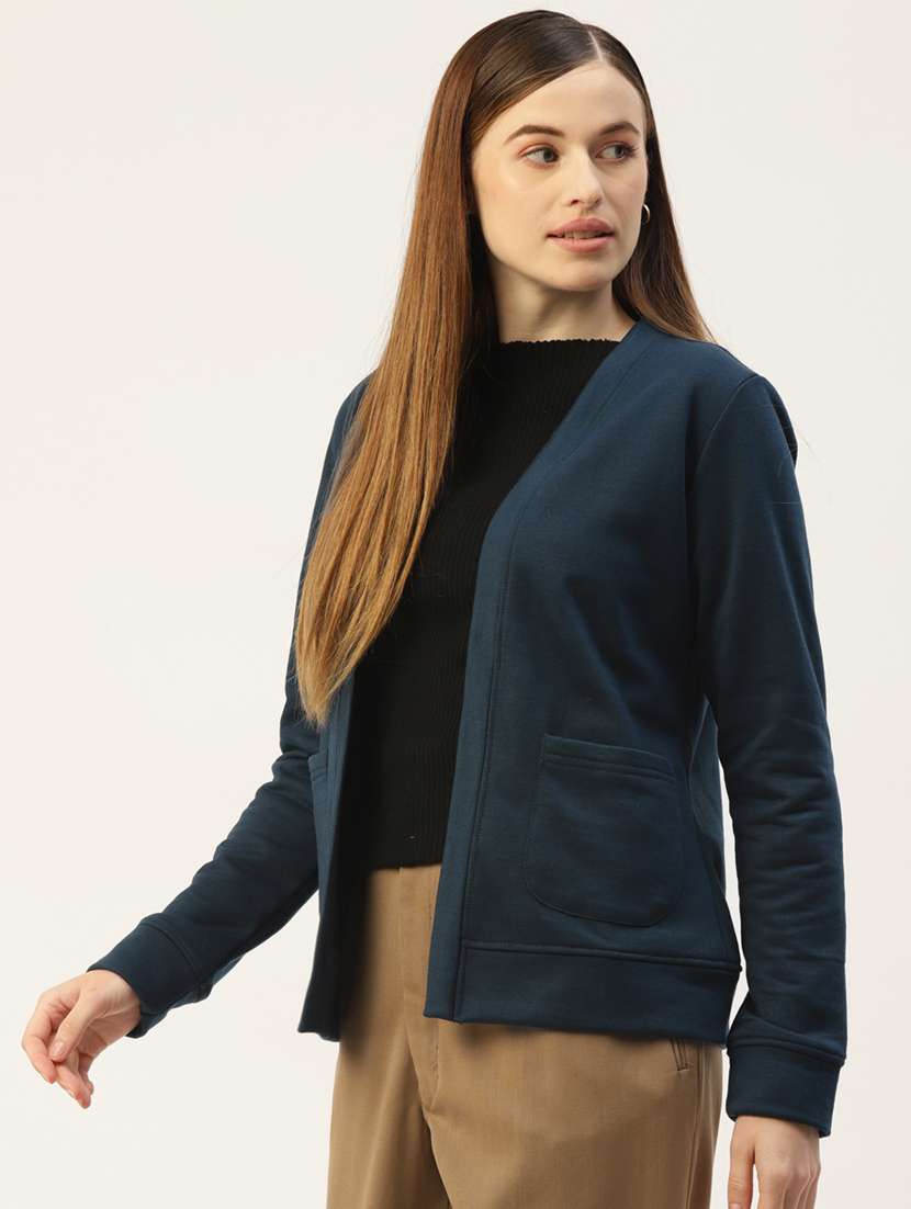 long sleeve solid cardigan - 18267962 -  Standard Image - 1