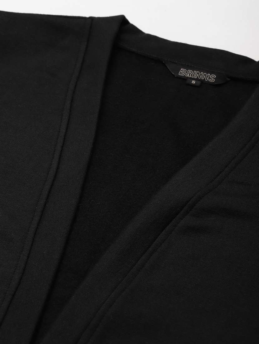 long sleeve solid cardigan - 18267974 -  Standard Image - 4