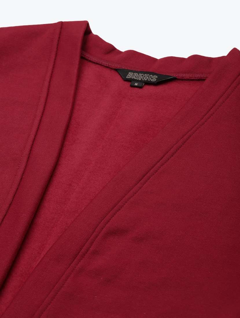 long sleeve solid cardigan - 18267980 - Standard Image - 4
