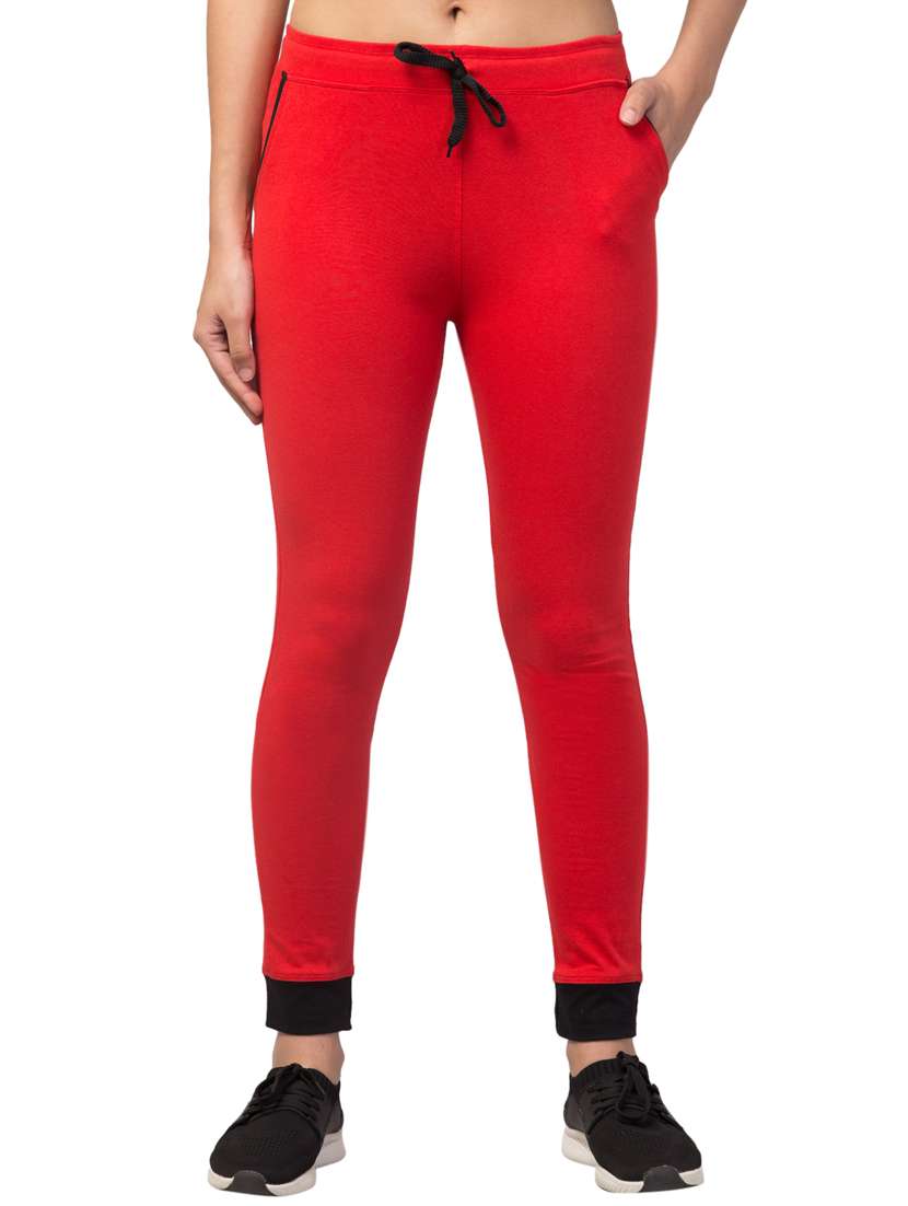 drawstring waist solid track pant