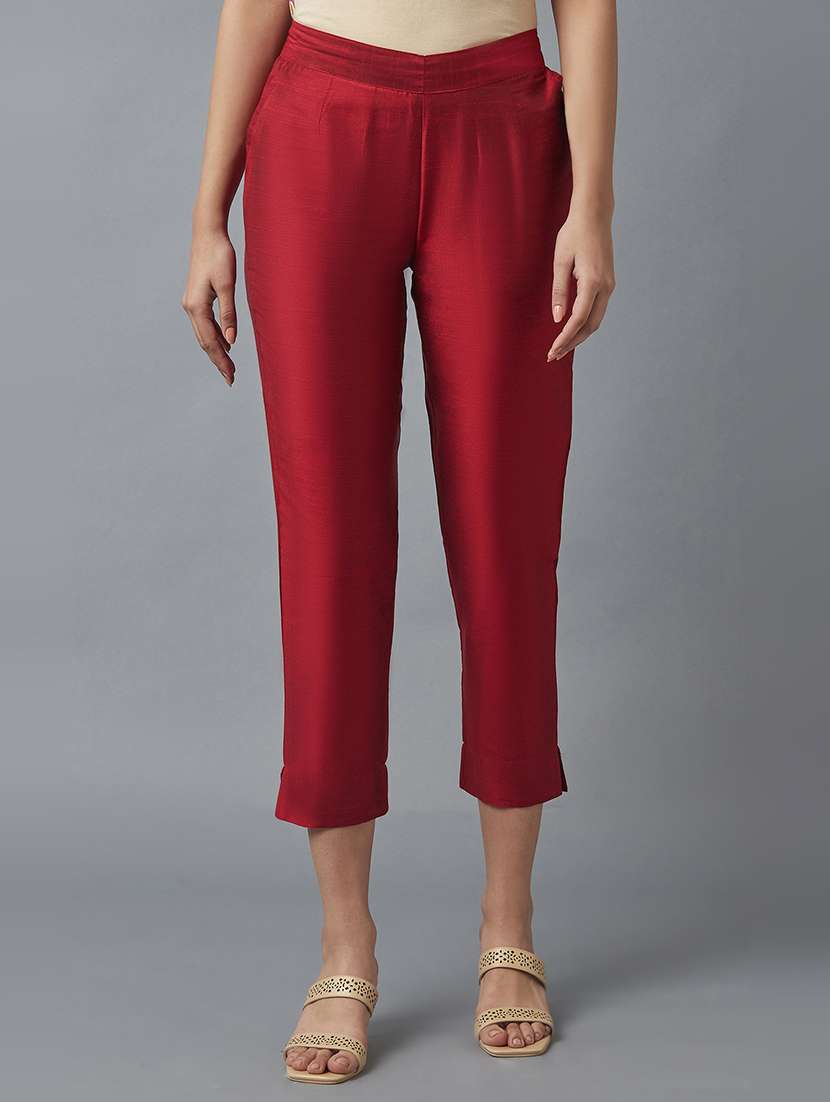 mid rise cigarettes pant trouser 