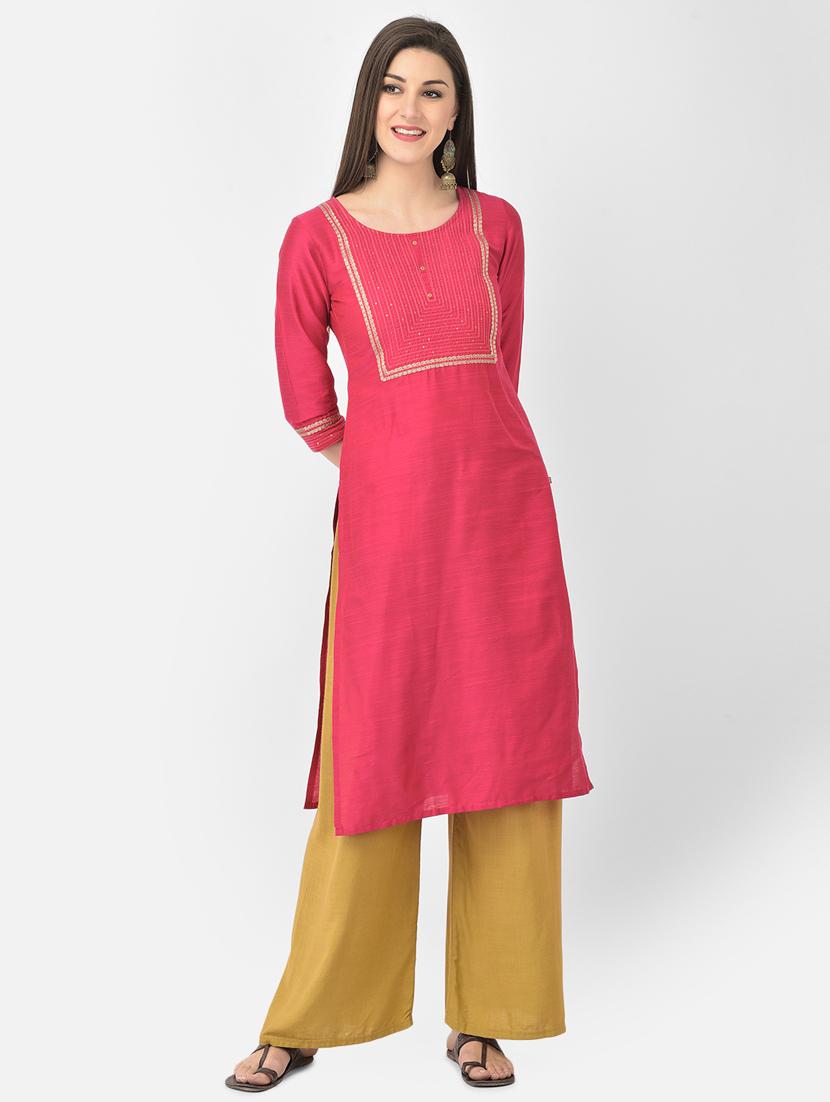women's straight kurta - 18269224 - Standard Image - 1
