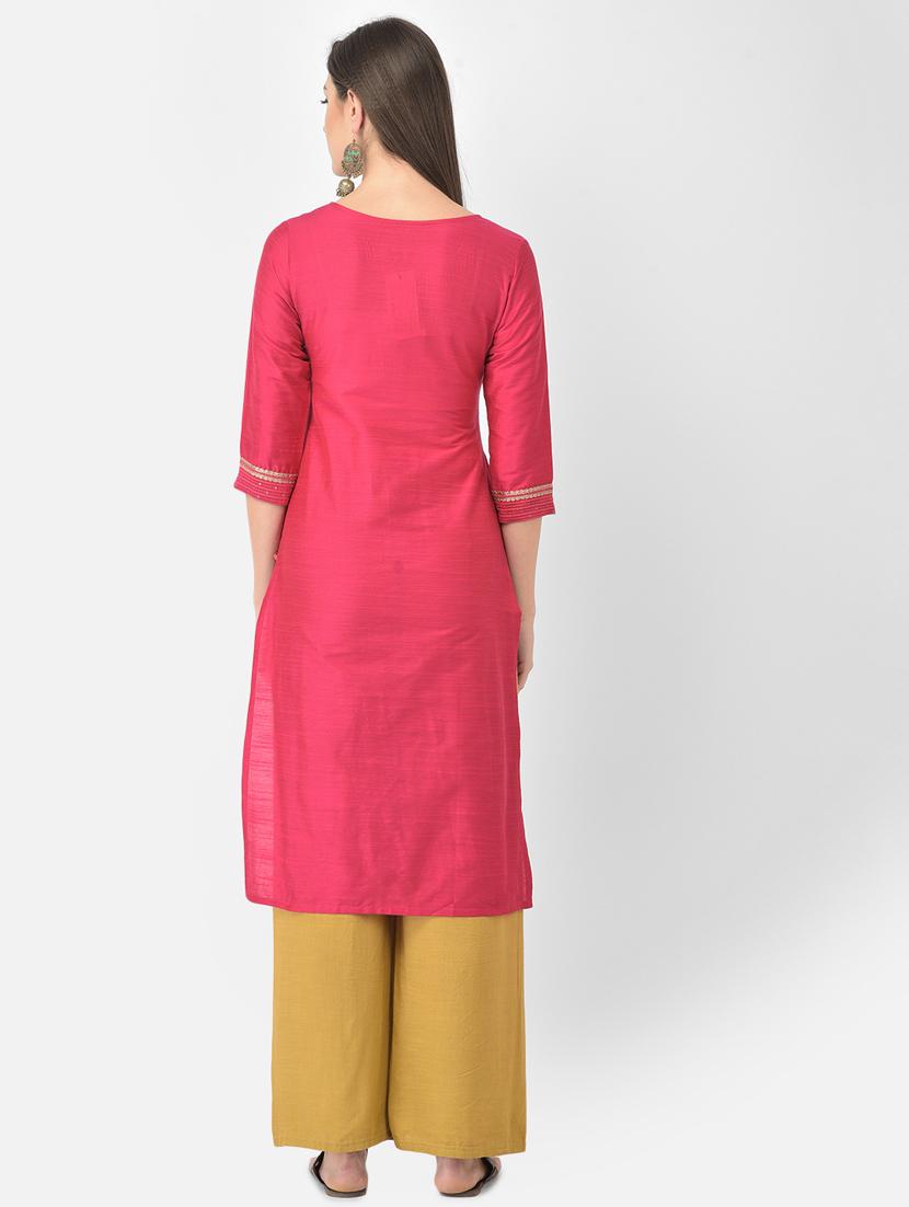 women's straight kurta - 18269224 - Standard Image - 4