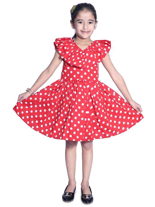 girls v neck sleeveless frock - 18269566 - Standard Image - 0