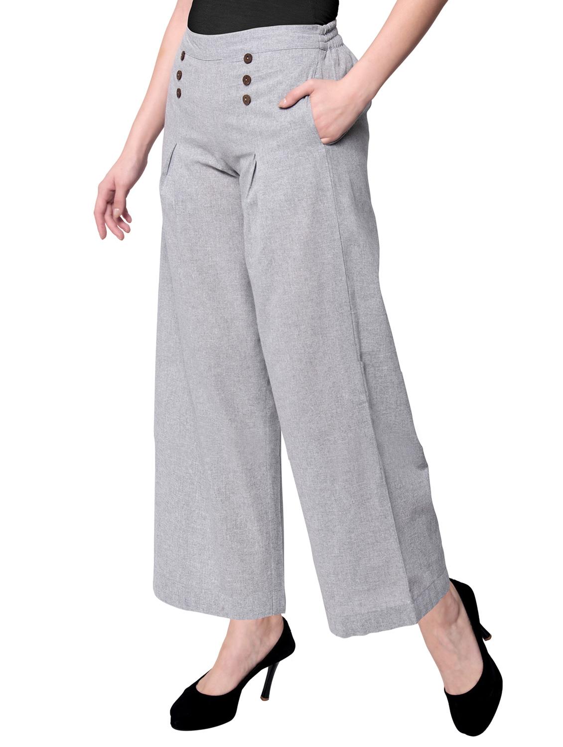 mid rise solid palazzo - 18270022 - Standard Image - 1