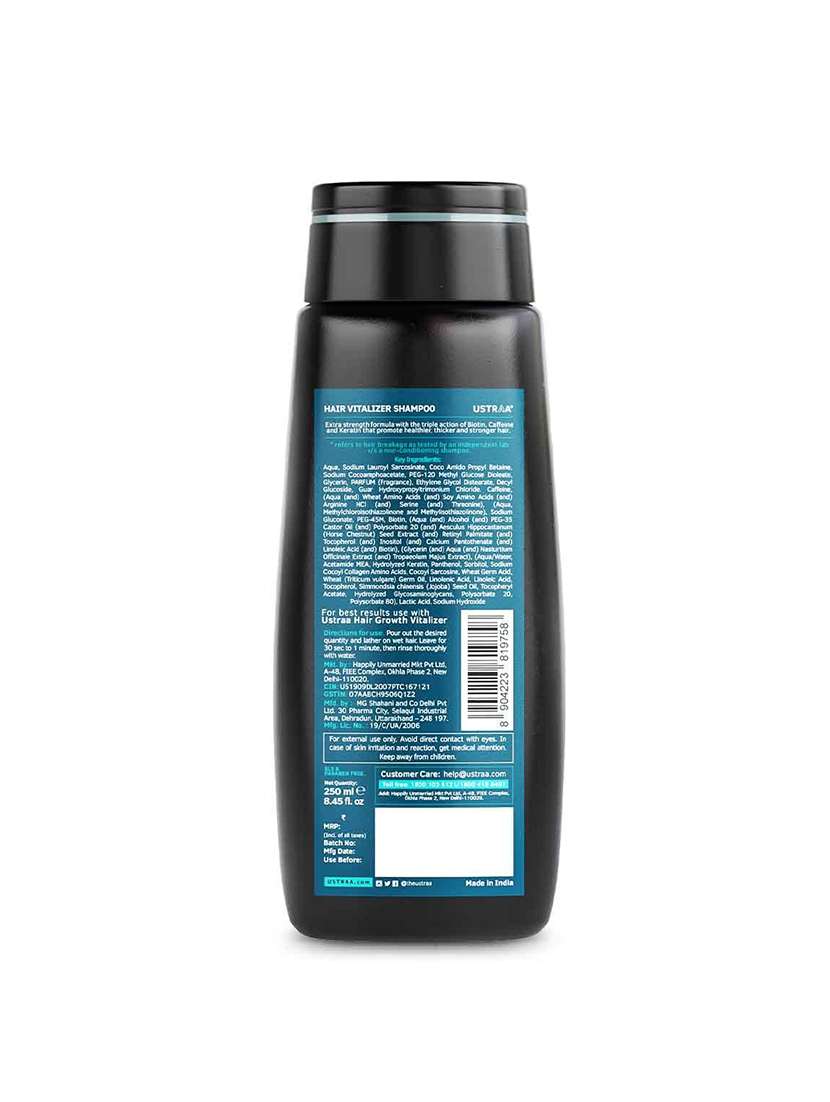 Ustraa Hair Vitalizer Kit (Hair Vitalizer Shampoo   250ml & Hair Growth Vitalizer   100ml)