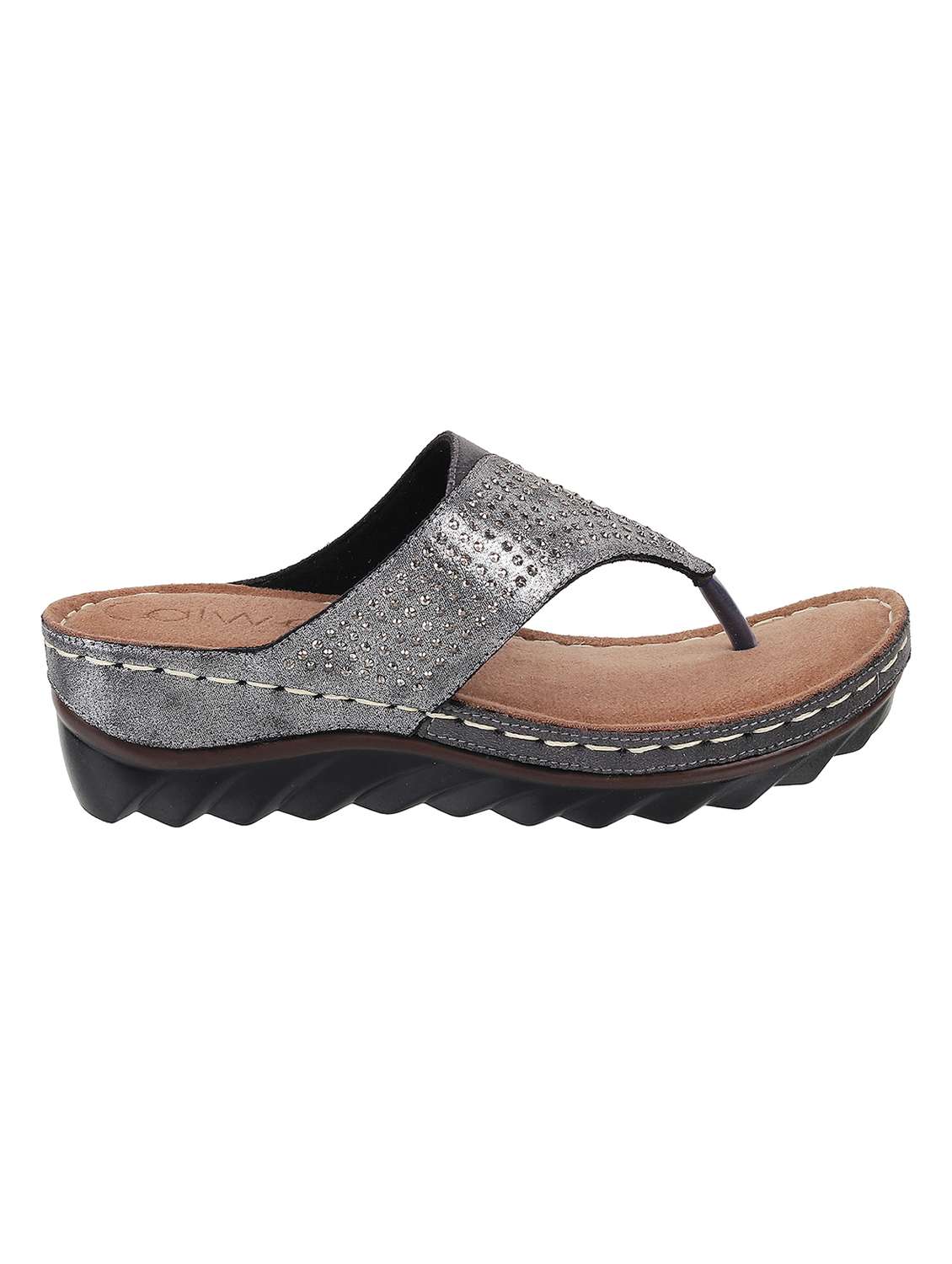 silver toe separator sandal - 18270764 -  Standard Image - 1