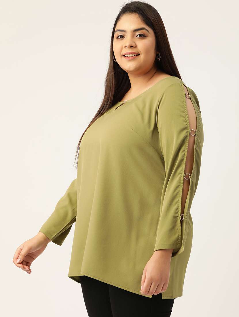 women's straight key hole neck top - 18271870 -  Standard Image - 1